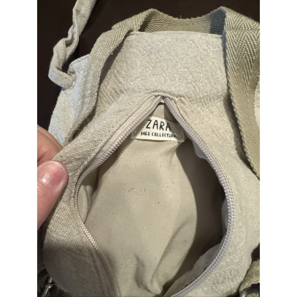 Zara Kitty Cat Bags Collection Beige Canvas Backpack With Plush Character